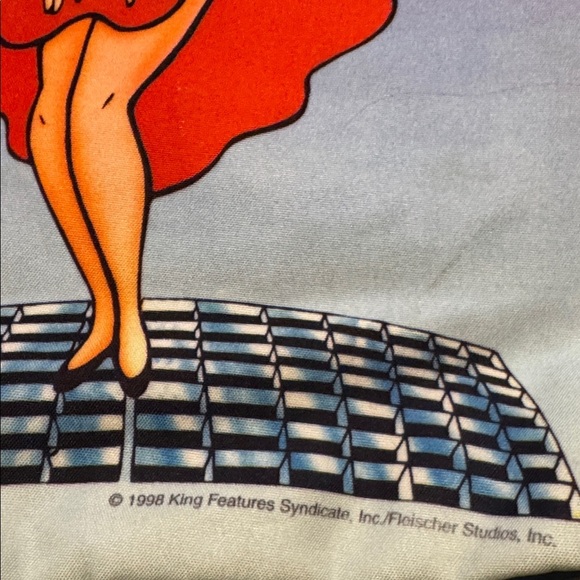 VINTAGE BETTY BOOP TOTE BAG 18" X 16" "MARILYN MONROE" POSE OVER GRATE - Picture 4 of 9